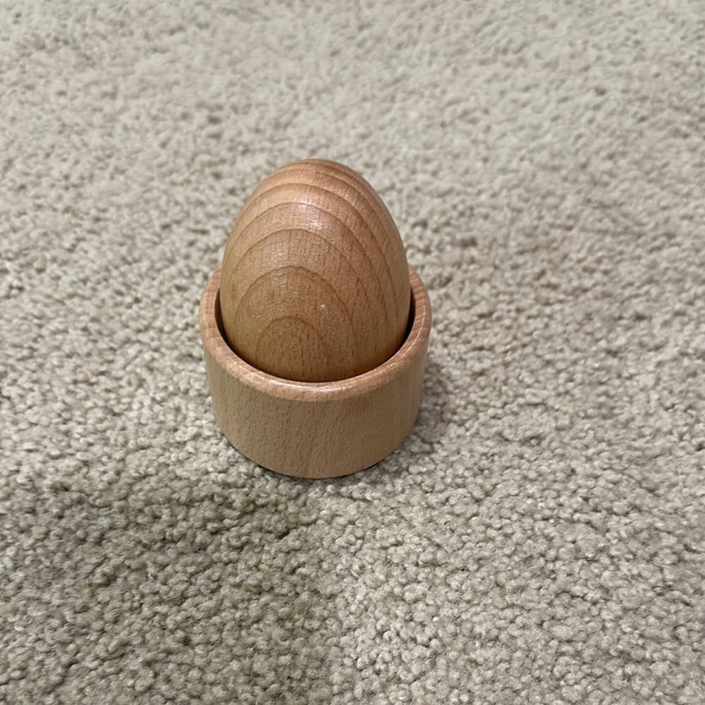 💜5 for $25 Lovery Brown Wooden Learning Toy Egg